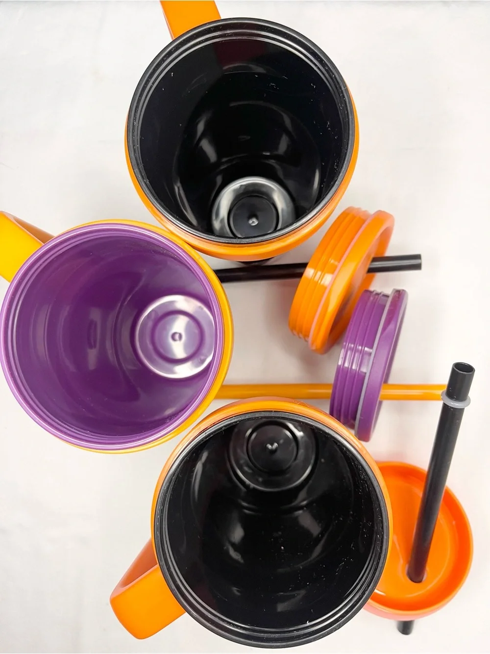 Halloween Travel Cup (3) Set in Purple and Black